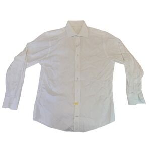 J. Hilburn White‎ Dress Shirt Mens Long Sleeve Button Down Formal